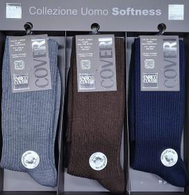 Calza per uomo gamba lunga a costine invernale tinta unita Coveri Luis