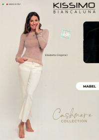 Maglia elegantissima per donna cashmere giro collo manica lunga ultrasoft Kissimo Mabel