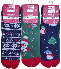 Calza antiscivolo Buon Natale per bambini spugna di cotone Coveri Pole 1