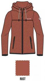 Giacca donna con cappuccio in agnellato sherpa coral fleece caldissima Patterson 36