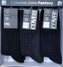 Calza corta Enrico Coveri caldo cotone invernale puntini colorati Trend 35