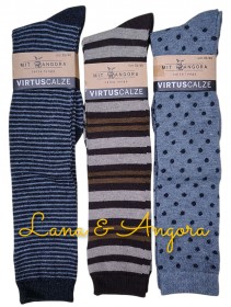 Calza gamba lunga per donna in Lana e Angora calda e morbidissima V313/25