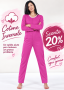 1002 Pigiamone Tutone contenzione femminile autunno inverno per anziani cotone 100% peso medio con cerniera posteriore tinta unita
