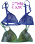 Reggiseno triangolo screziato doppia spallina per donna 1010D tulle offerta euro 6,90