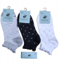 Calze Donna Cortissima Beverly Hills Polo Club Cotone Pois e Righe 1400