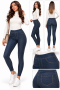 Pantalone Leggings fatto a Jeans per donna invernale con tasche Eletta Milano 15101