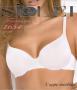 Padded underwired bra with stretch cups made in semi-shiny microfiber C 1654 SILEI