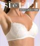 Wired padded bra with cups entirely made in stretch lace with a floral pattern and scalloping on the neckline 1688