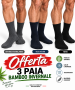 3 Calze Gamba Corta invernale unisex in viscosa di Bamboo V531