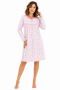 Camicia da notte estiva cotone manica corta tinta unita con carre' Maristella 5371