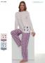 Pigiama donna caldo cotone invernale interlock 100% cotone Maristella 5608