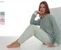 Pigiama donna caldo cotone invernale interlock 100% cotone Maristella 5617