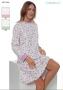 Camicia da notte caldo cotone 100% invernale interlock Maristella 5634