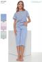 Pigiama donna estivo manica corta pantalone pinocchietto cotone Maristella 5850
