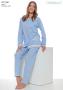 Pigiama aperto per donna in 100% cotone manica lunga primavera Maristella 5867