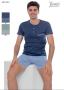 Pigiama corto estivo pantaloncino e mezza manica puro cotone Kevin 5913