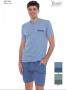 Pigiama corto estivo pantaloncino e mezza manica puro cotone Kevin 5921