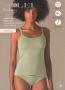 Canottiera donna spalla stretta in Modal elasticizzato freschissimo SieLei 6000 VERDE MILITARE
