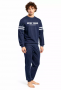 Pigiama per uomo giro collo 100% cotone invernale interlock Kissimo U8012