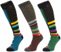 Calza per uomo gamba lunga caldo cotone invernale Pois e Righe SC 9077L