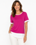 Maglia elegante con scollatura tonda viscosa naturale Patty Fashion 20132/60
