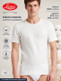 Maglia intima uomo invernale giro collo interno puro cotone esterno 65% lana vergine Liabel J163