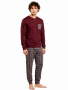 Pigiama per uomo 100% cotone invernale interlock Kissimo U8002