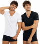 Maglia intima uomo cotone elasticizzato scollo a V livello superiore AXO' NERO