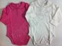 Body manica lunga a polo 100% cotone per neonata rosa